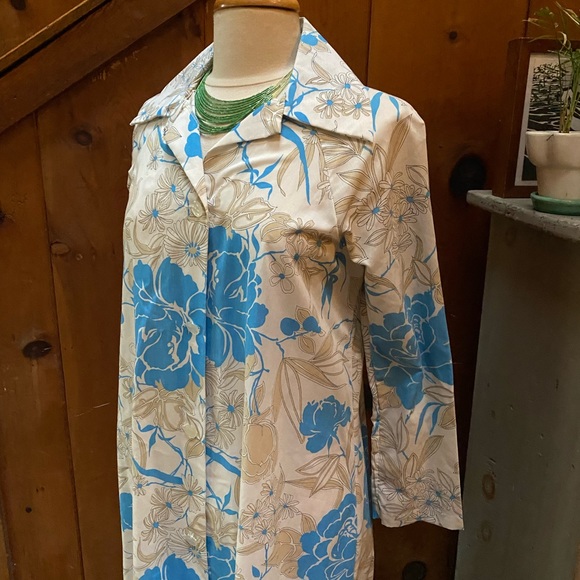 Vintage 70s Floral MuuMuu Caftan with Pockets - Picture 4 of 8